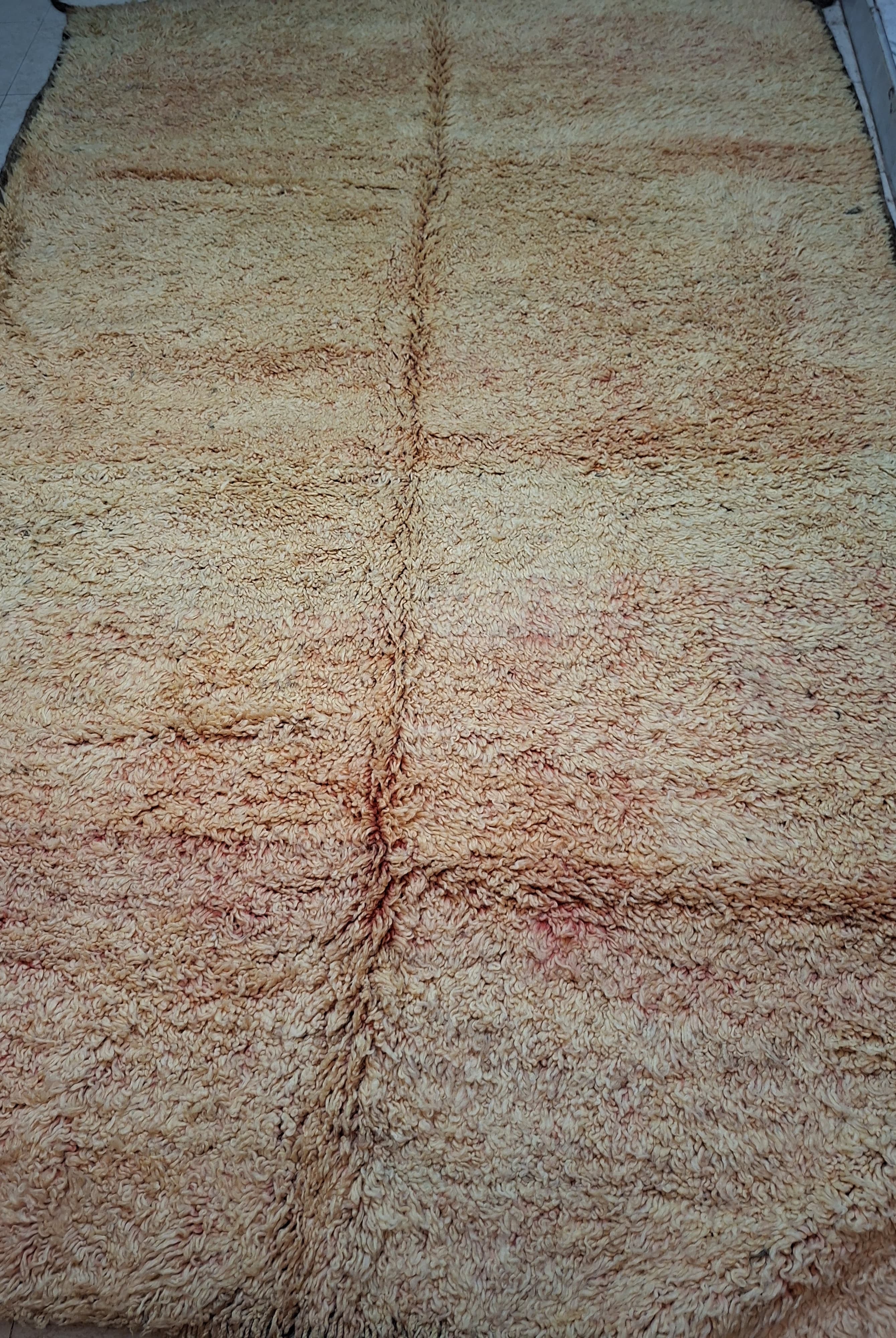 Authentic Vintage Beni M'guild Moroccan Rug: High-pile Wool Carpet For Luxurious Home Decor MoroccanBazzArts