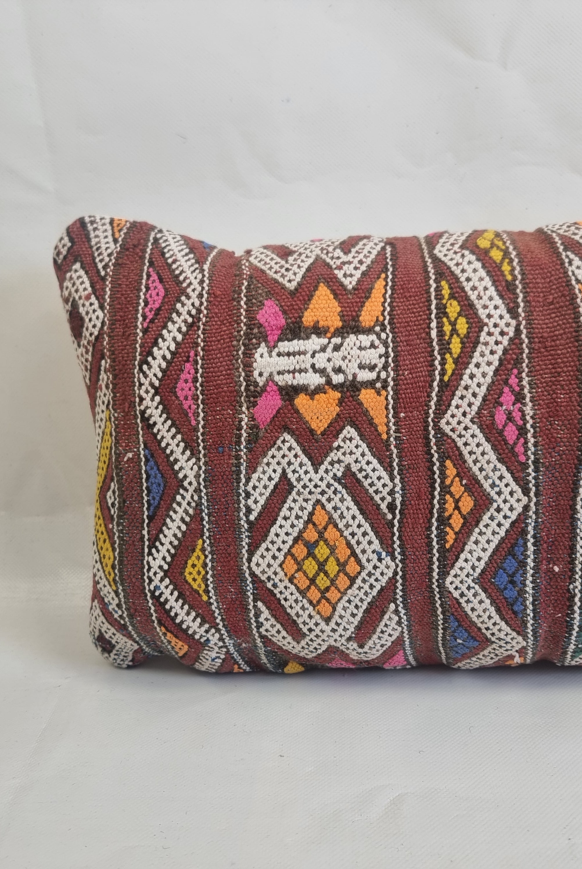 Authentic Moroccan Lumbar Pillows | Handmade Berber Kilim Cushion Covers | Boho Tribal Throw Pillows | Earthy Vintage Decor MoroccanBazzArts