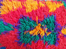 Load image into Gallery viewer, vintage Ait bou ichaouen cushion - double sided cotton boho pillow - Tribal cushion - pillow case - handmade boucherouite pillow