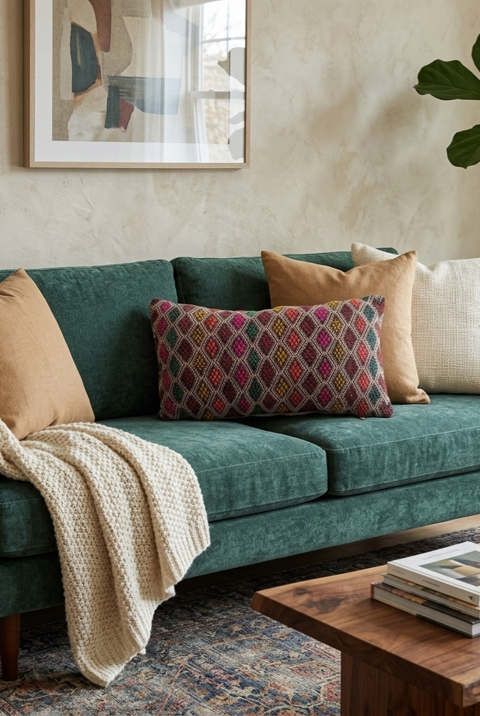 Handwoven Moroccan Kilim Lumbar Pillow Cover (13" x 22") – Colorful Geometric Boho Cushion MoroccanBazzArts