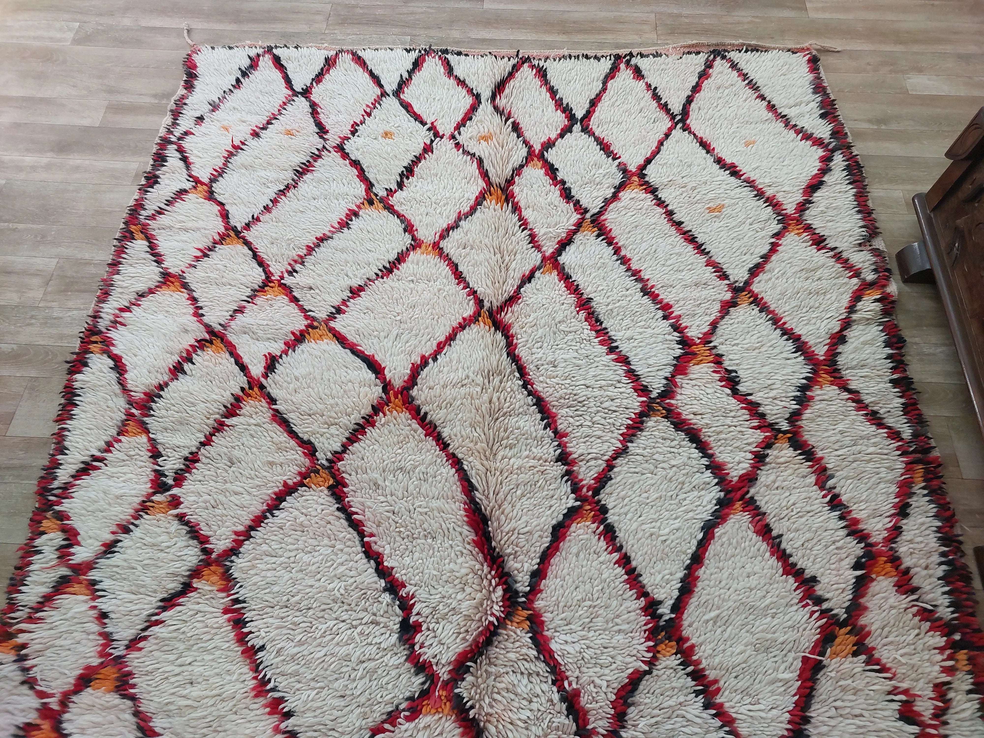 VINTAGE MOROCCAN RUG 6.2 x 8.2 feet MoroccanBazzArts