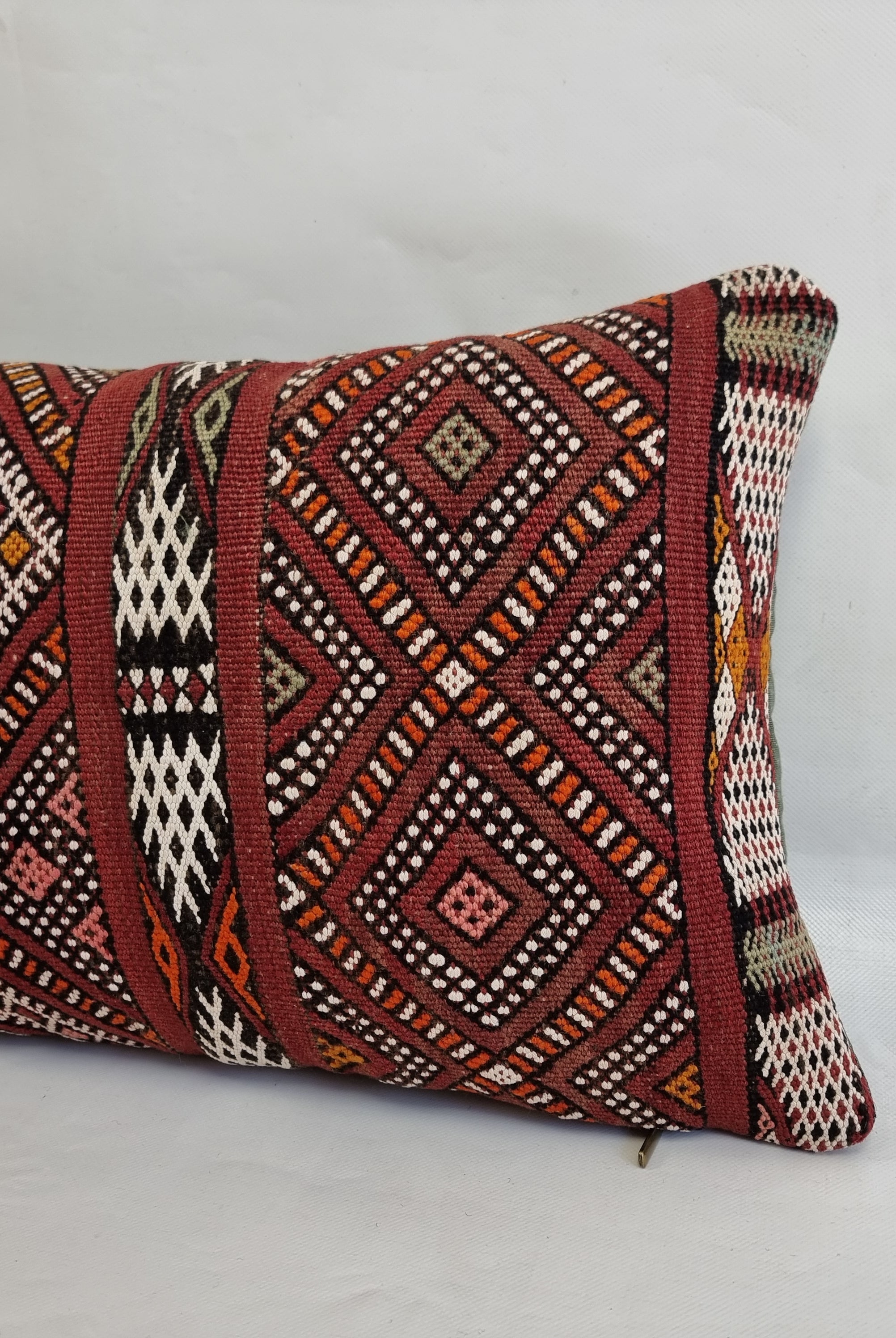 Authentic Moroccan Kilim Pillow Cover | Vintage Berber Handmade Wool Cushion | Earthy Boho Throw Pillow | Rustic Tribal Home Decor MoroccanBazzArts