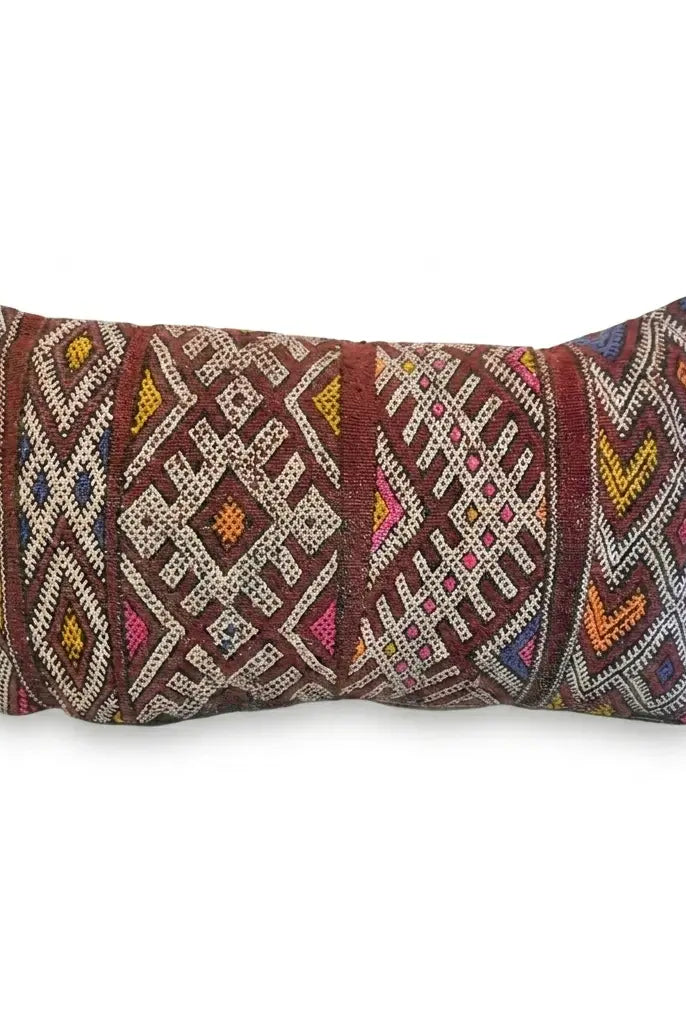 Authentic Moroccan Lumbar Pillows | Handmade Berber Kilim Cushion Covers | Boho Tribal Throw Pillows | Earthy Vintage Decor MoroccanBazzArts