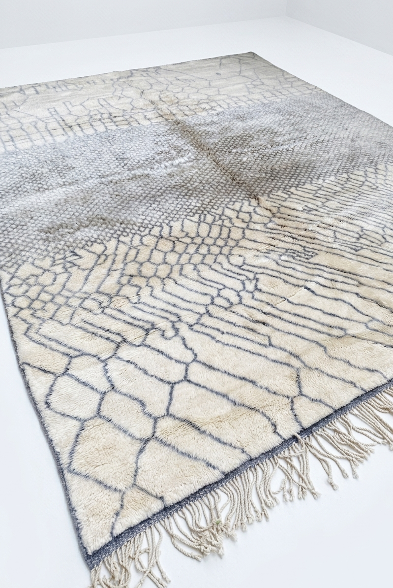 Custom made Moroccan Beni Mrirt Rug: Hand-Knotted Berber Wool Carpet for Boho Home Decor MoroccanBazzArts