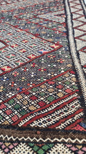 Load image into Gallery viewer, Tarahalt" 4'1"x12'5" Beni mguild, runner rug , Moroccan rug, Berber Rug, kilim rug, cute rug, 70s rug