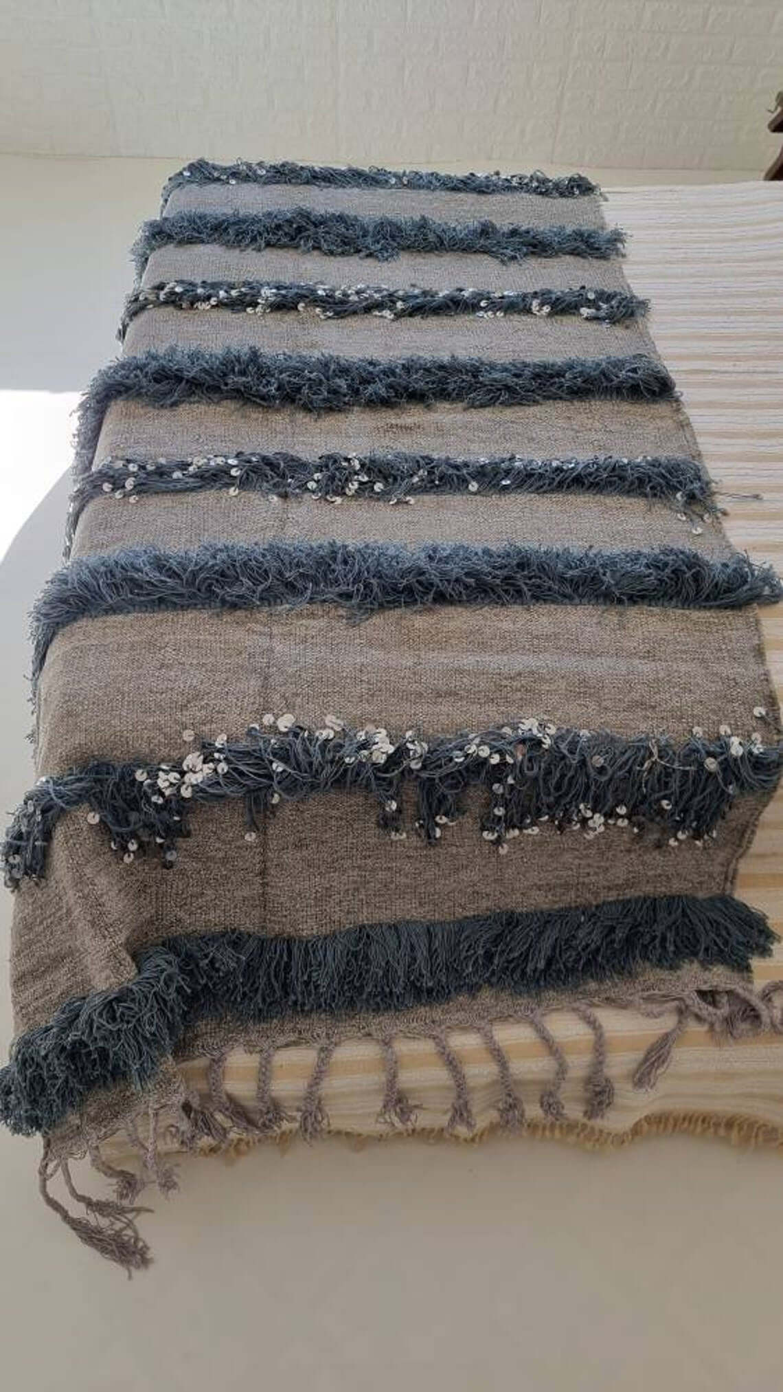 Gray Moroccan Blanket