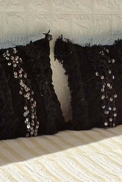 Black Wedding Pillows