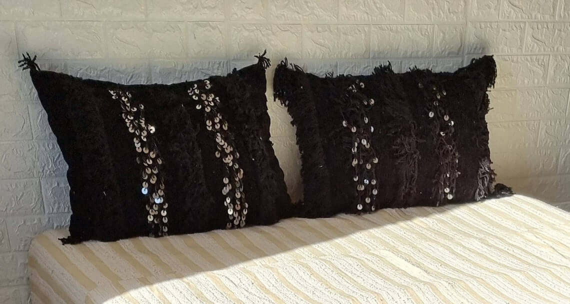 Black Wedding Pillows