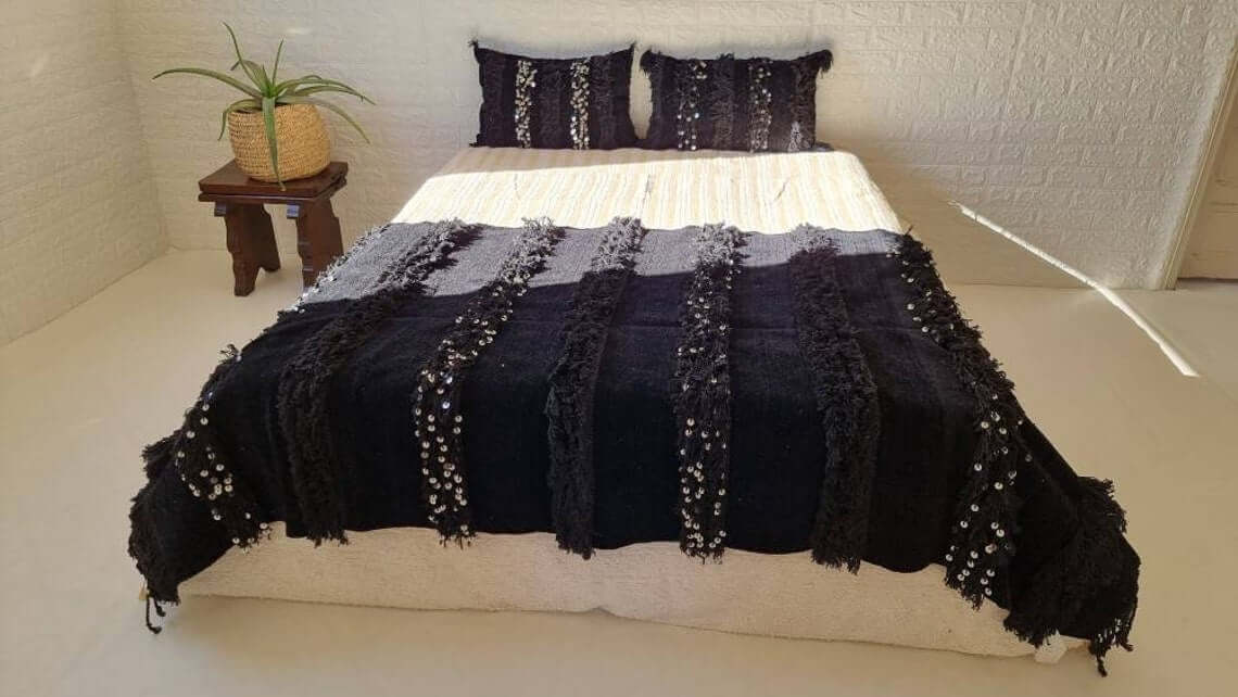 Black Wedding Pillows