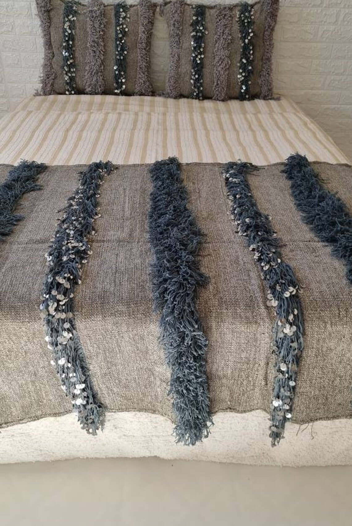 Gray Moroccan Blanket