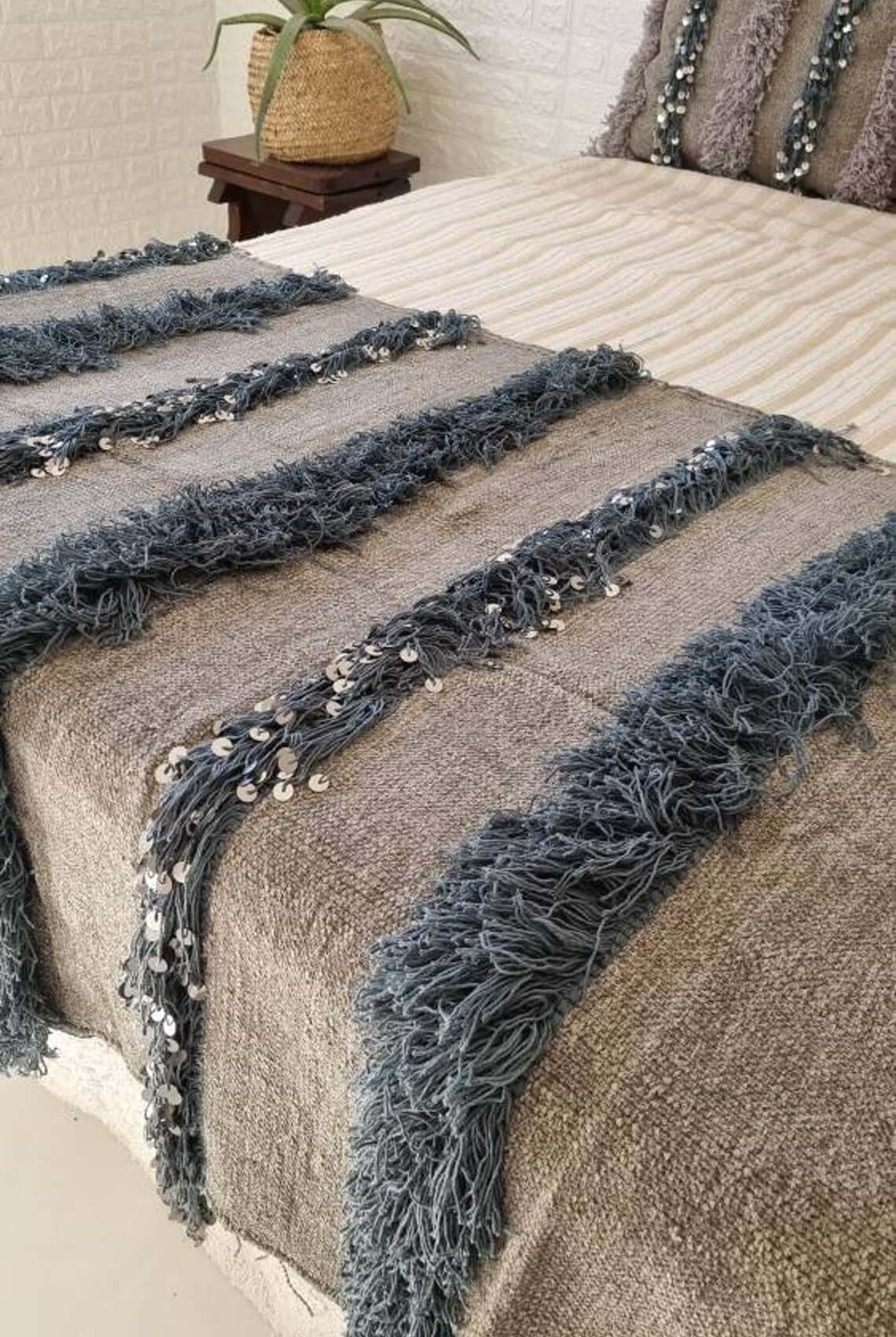 Gray Moroccan Blanket