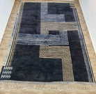Moroccan rug adorned with unique geometric patterns