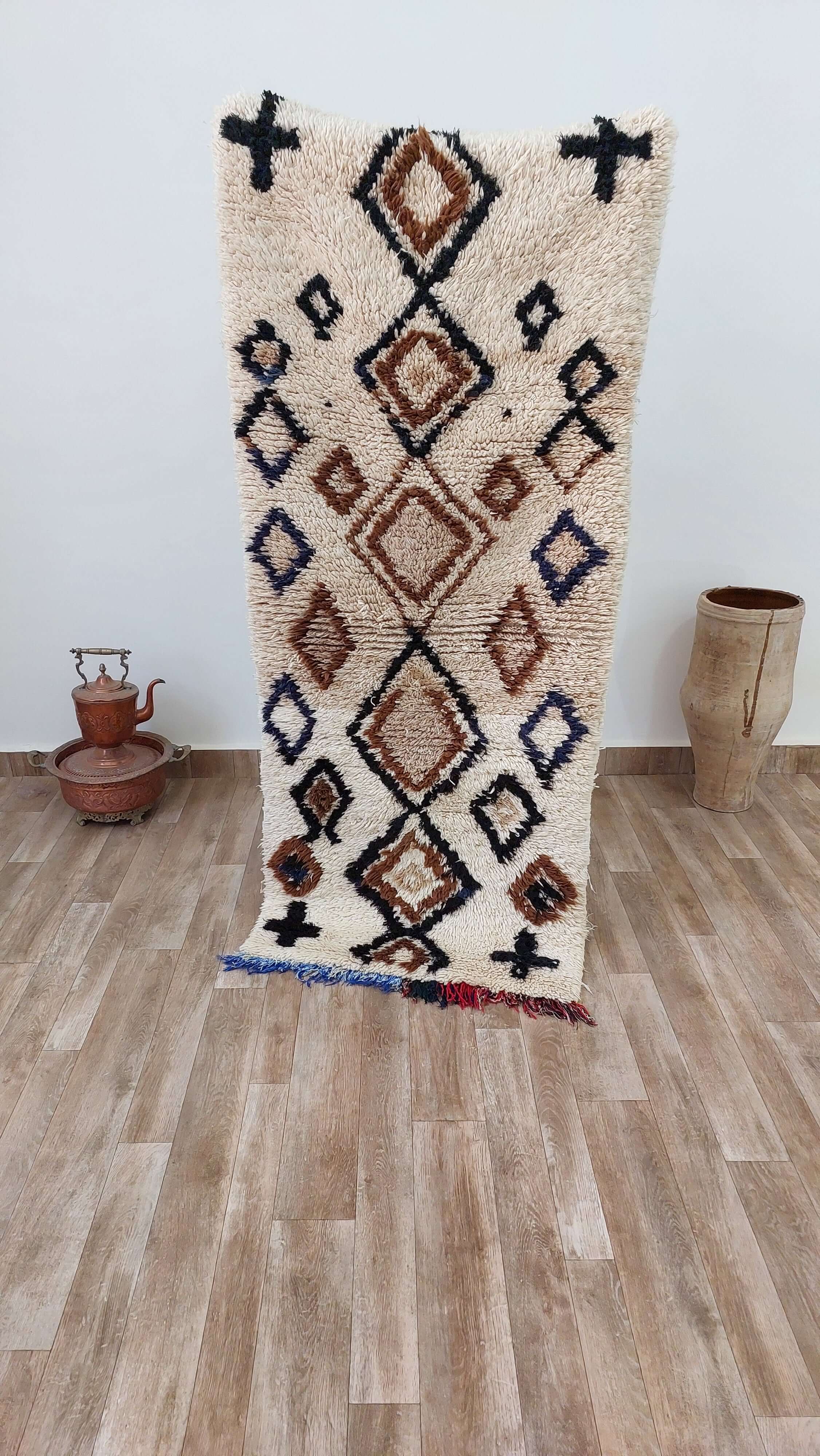 Small Moroccan rug in soft wool