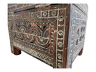 Moroccan Trunk Box Wood: Hand Carved Berber Chest, Vintage Boho Storage MoroccanBazzArts