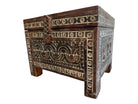 Moroccan Trunk Box Wood: Hand Carved Berber Chest, Vintage Boho Storage MoroccanBazzArts