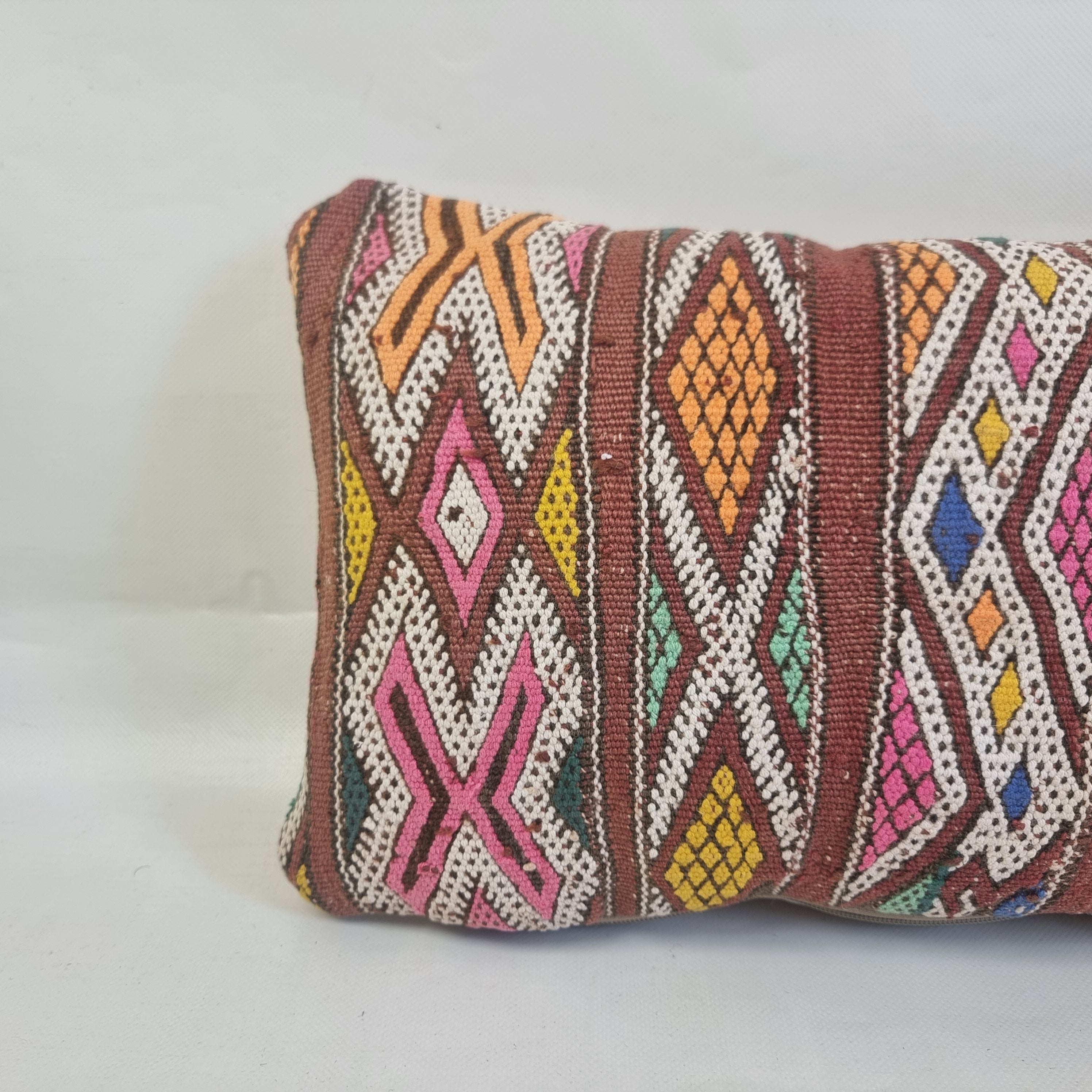 Authentic Moroccan Lumbar Pillows | Handmade Berber Kilim Cushion Covers | Boho Tribal Throw Pillows | Earthy Vintage Decor MoroccanBazzArts
