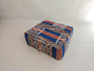 Vintage Berber Kilim Square Pouf – Authentic Moroccan Blue Ottoman & Boho Floor Pillow MoroccanBazzArts
