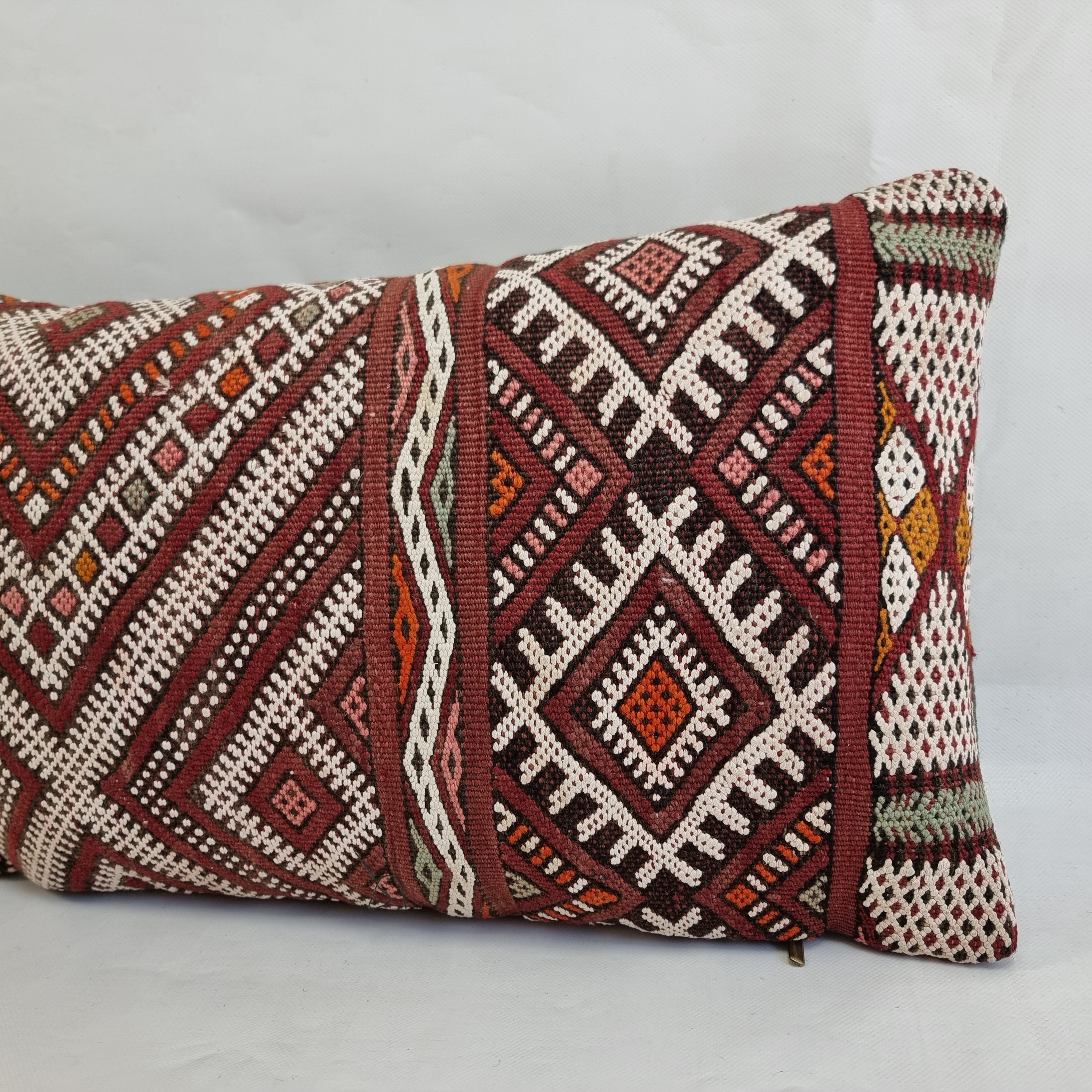 Authentic Moroccan Kilim  Pillow Cover | Vintage Berber Handmade Wool Cushion | Earthy Boho Throw Pillow | Rustic Tribal Home Decor MoroccanBazzArts