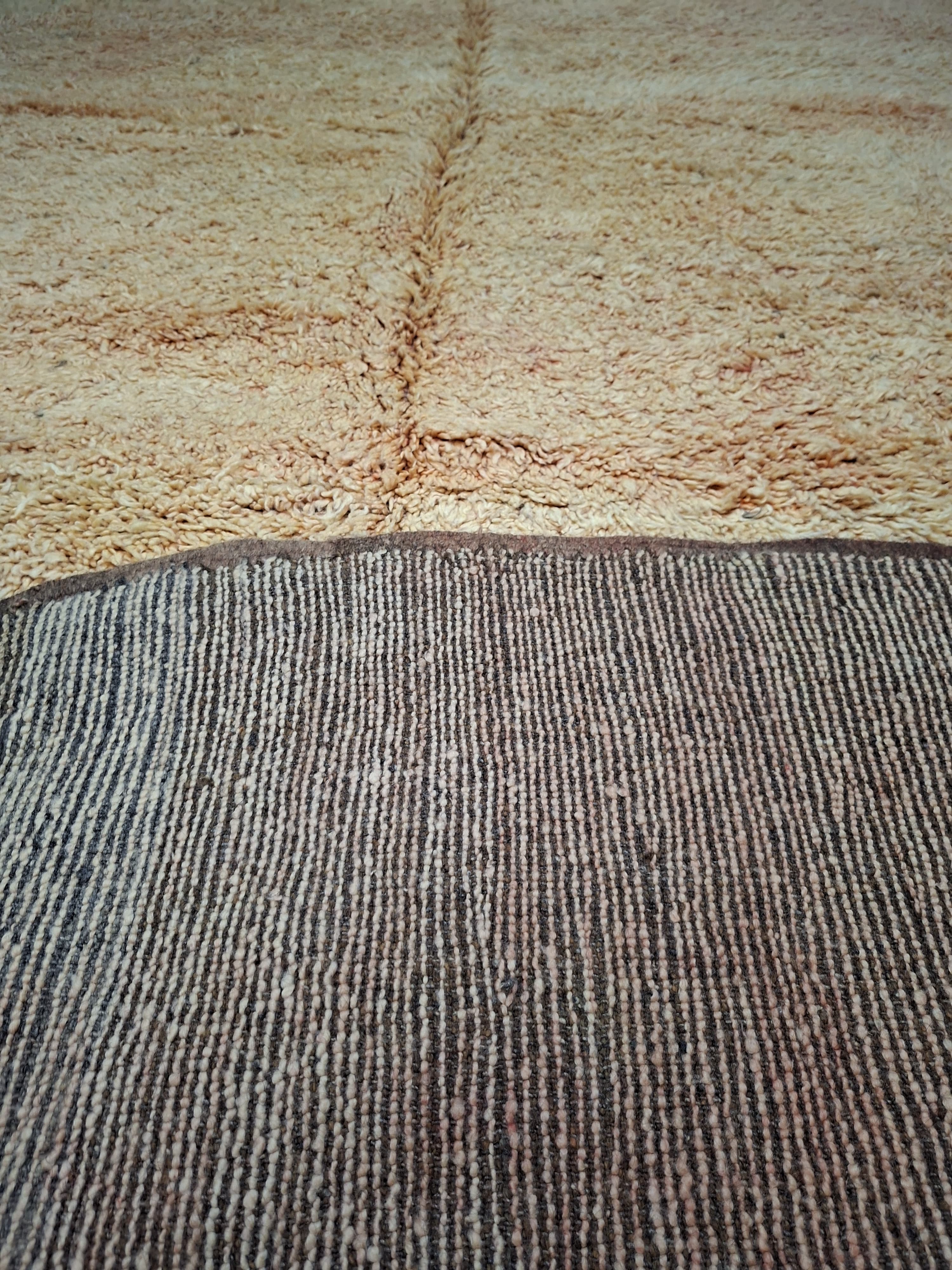 Authentic Vintage Beni M'guild Moroccan Rug: High-pile Wool Carpet For Luxurious Home Decor MoroccanBazzArts