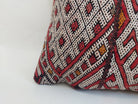 12x24 Vintage Moroccan Kilim Lumbar Pillow Cover | Authentic Geometric zayan Cushion | Red Handwoven Boho & Warm Minimalist Home Decor MoroccanBazzArts