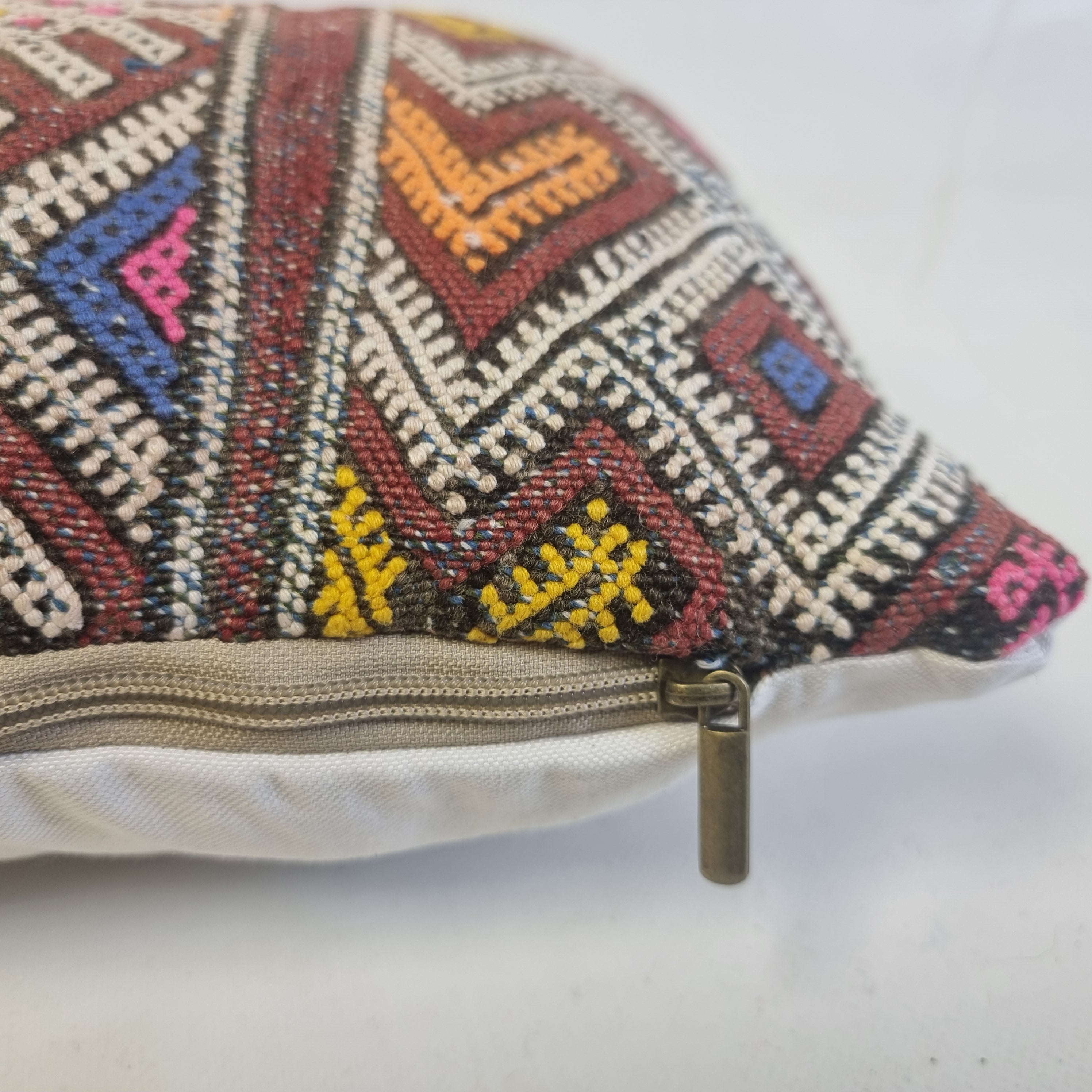 Authentic Moroccan Lumbar Pillows | Handmade Berber Kilim Cushion Covers | Boho Tribal Throw Pillows | Earthy Vintage Decor MoroccanBazzArts