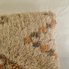Authentic Vintage Beni Ourain  Pillow Cover | Ivory, Orange & Gray (16" x 25") MoroccanBazzArts