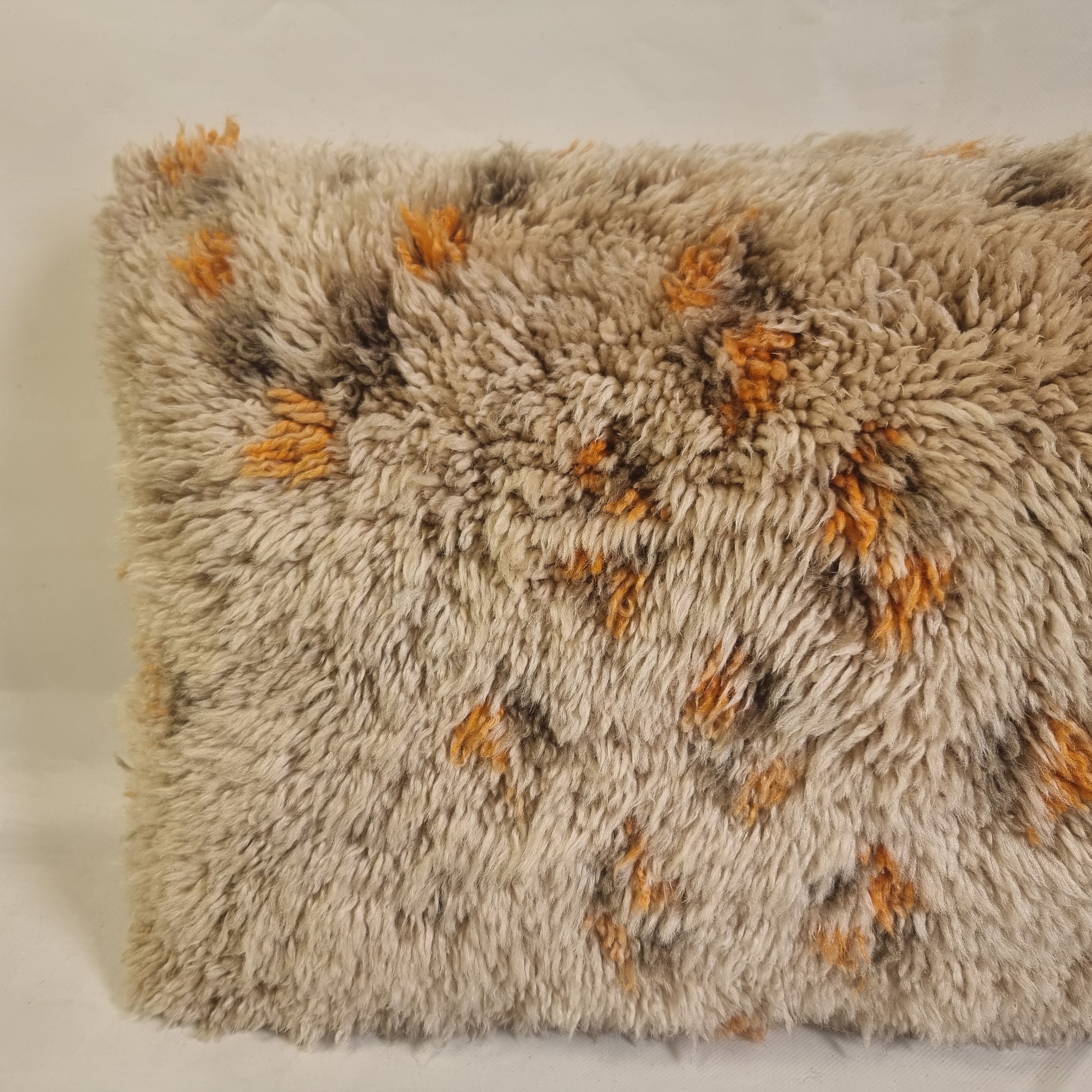 Vintage Beni Ourain Wool Pillow Cover | 16" x 25" MoroccanBazzArts