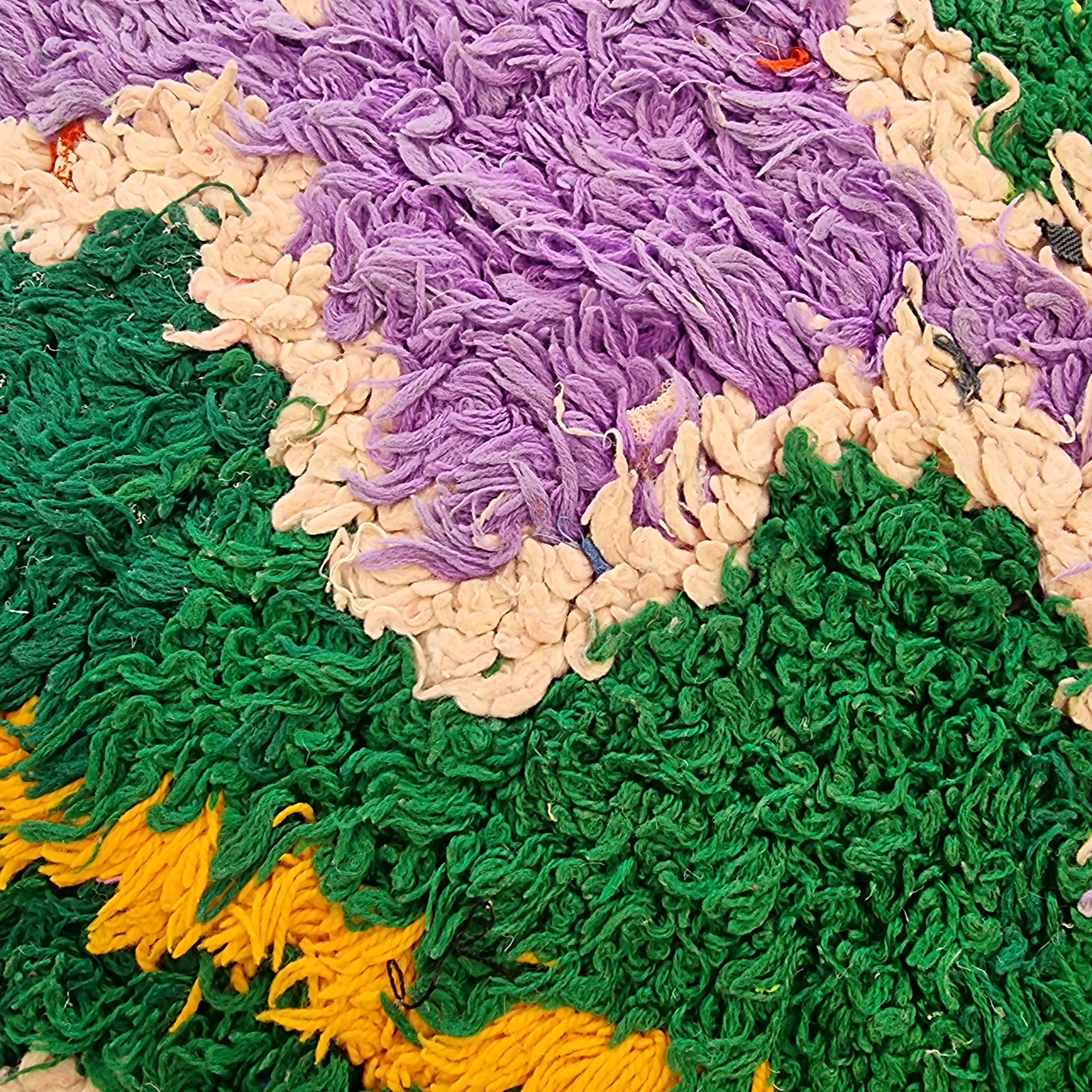 Colorful Vintage Berber Floor Cushion | Upcycled Handloomed Cotton Pouf | Boho Moroccan Seating MoroccanBazzArts