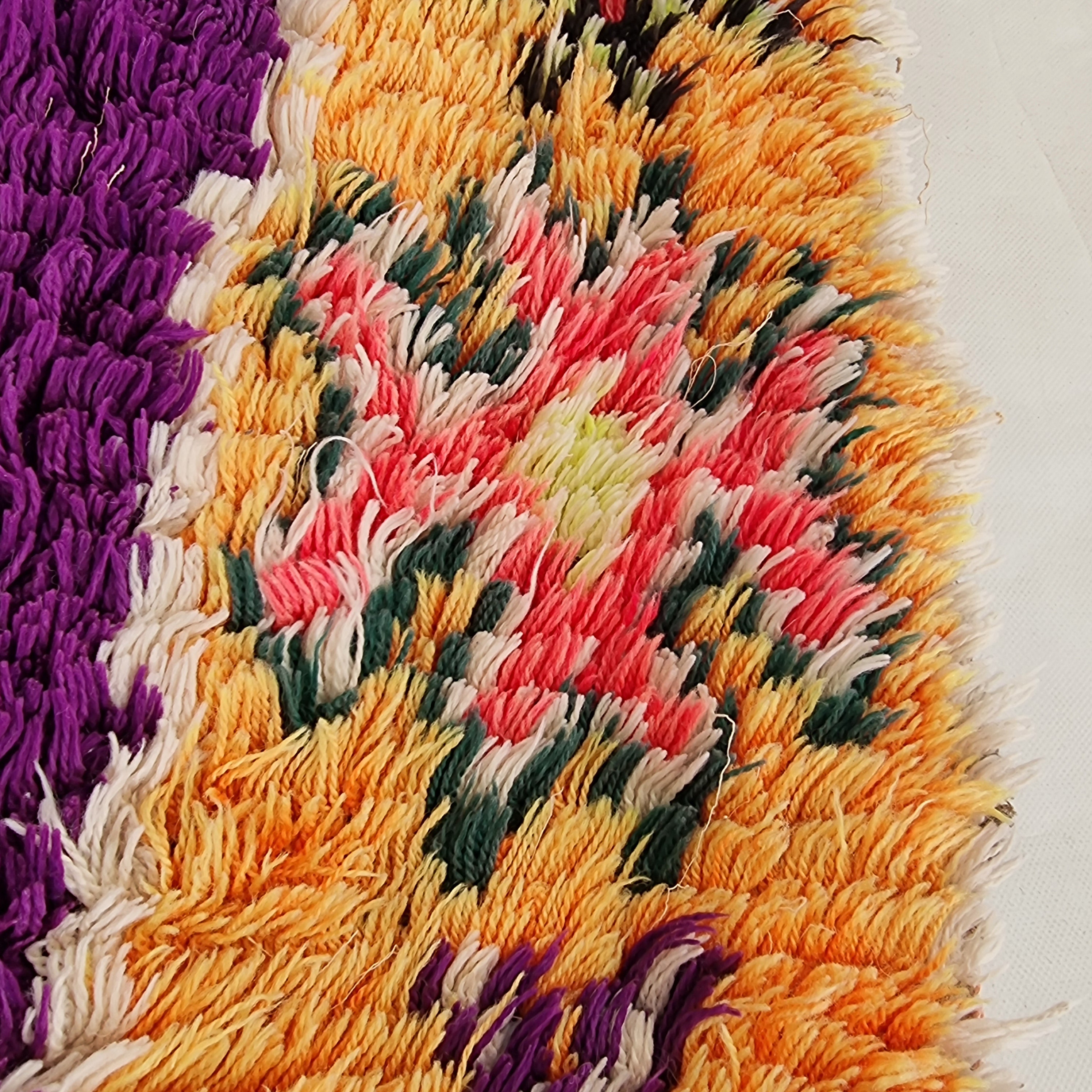 Vintage Colorful Boujaad Runner Rug - 8.10 x 2.8 Ft Irregular Handknotted Moroccan Hallway Rug MoroccanBazzArts