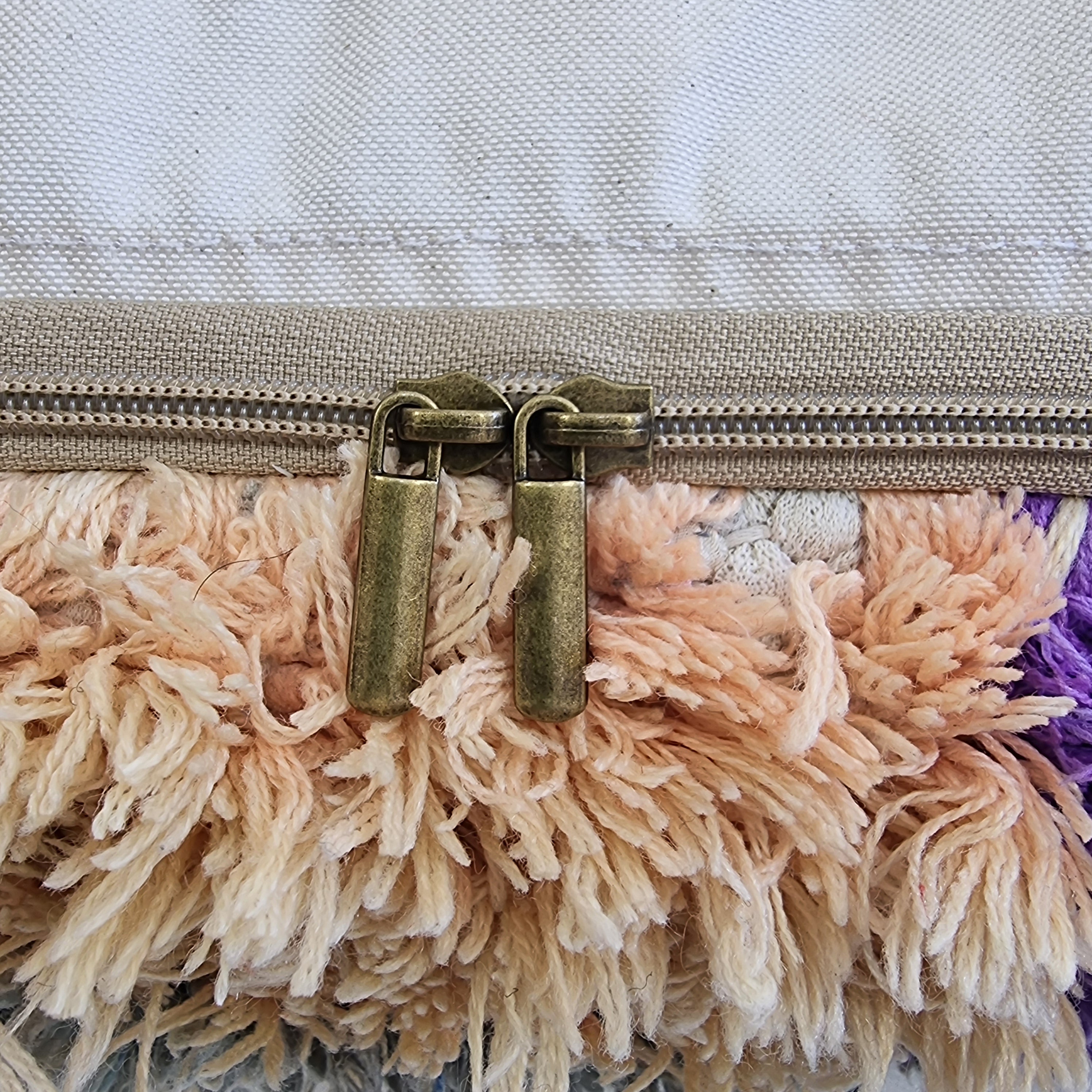 Colorful Vintage Berber Floor Cushion | Upcycled Handloomed Cotton Pouf | Boho Moroccan Seating MoroccanBazzArts