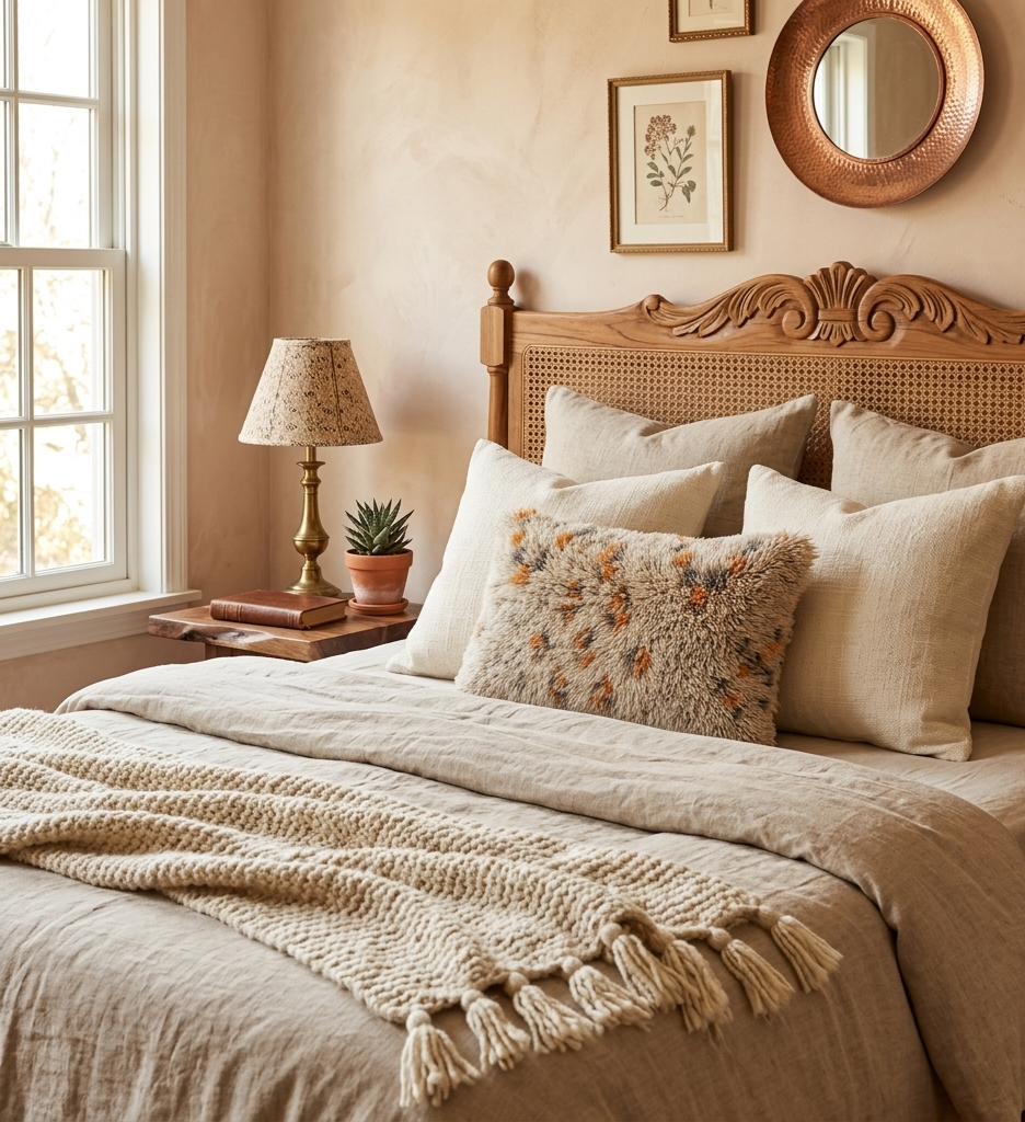 Vintage Beni Ourain Wool Pillow Cover | 16" x 25" 