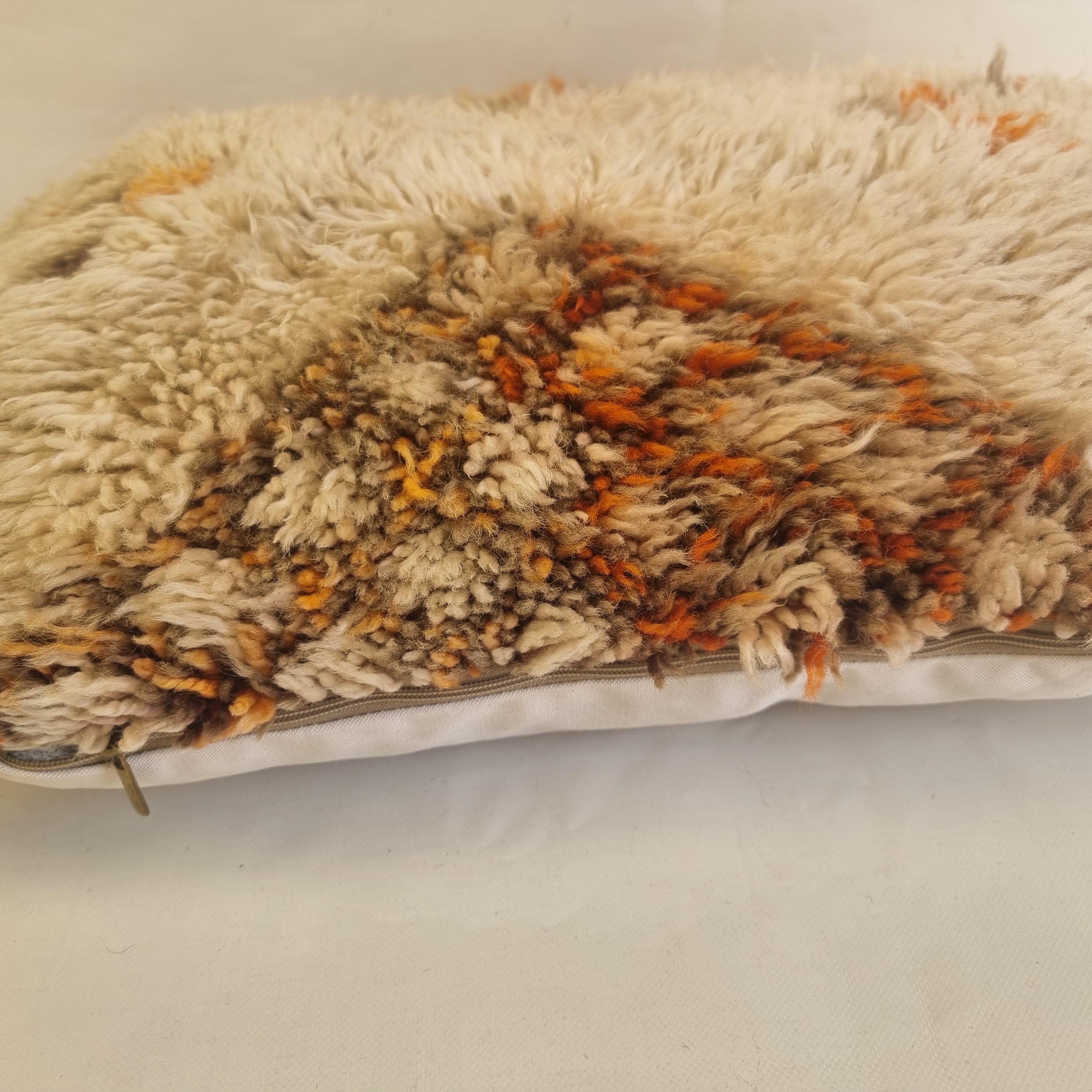 Vintage Beni Ourain Wool Pillow Cover | 16" x 25" MoroccanBazzArts