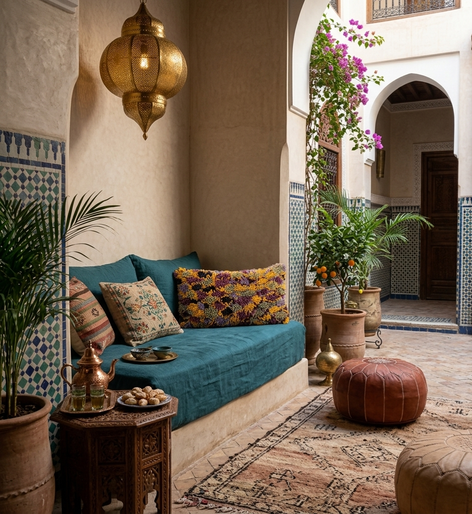 Authentic Aït Bou Ichaouen Berber Lumbar Pillow | Vintage Hand-Knotted Wool | 14" x 25" MoroccanBazzArts