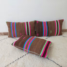 boujaad pillow, kilim pillow cover, moroccan pillow, lumbar pillow cover, berber cushion, vintage kilim pillow, boho throw pillow, wool pillow cover, striped pillow cover, 38x60 pillow cover, handwoven pillow, moroccan decor, pillow cover set