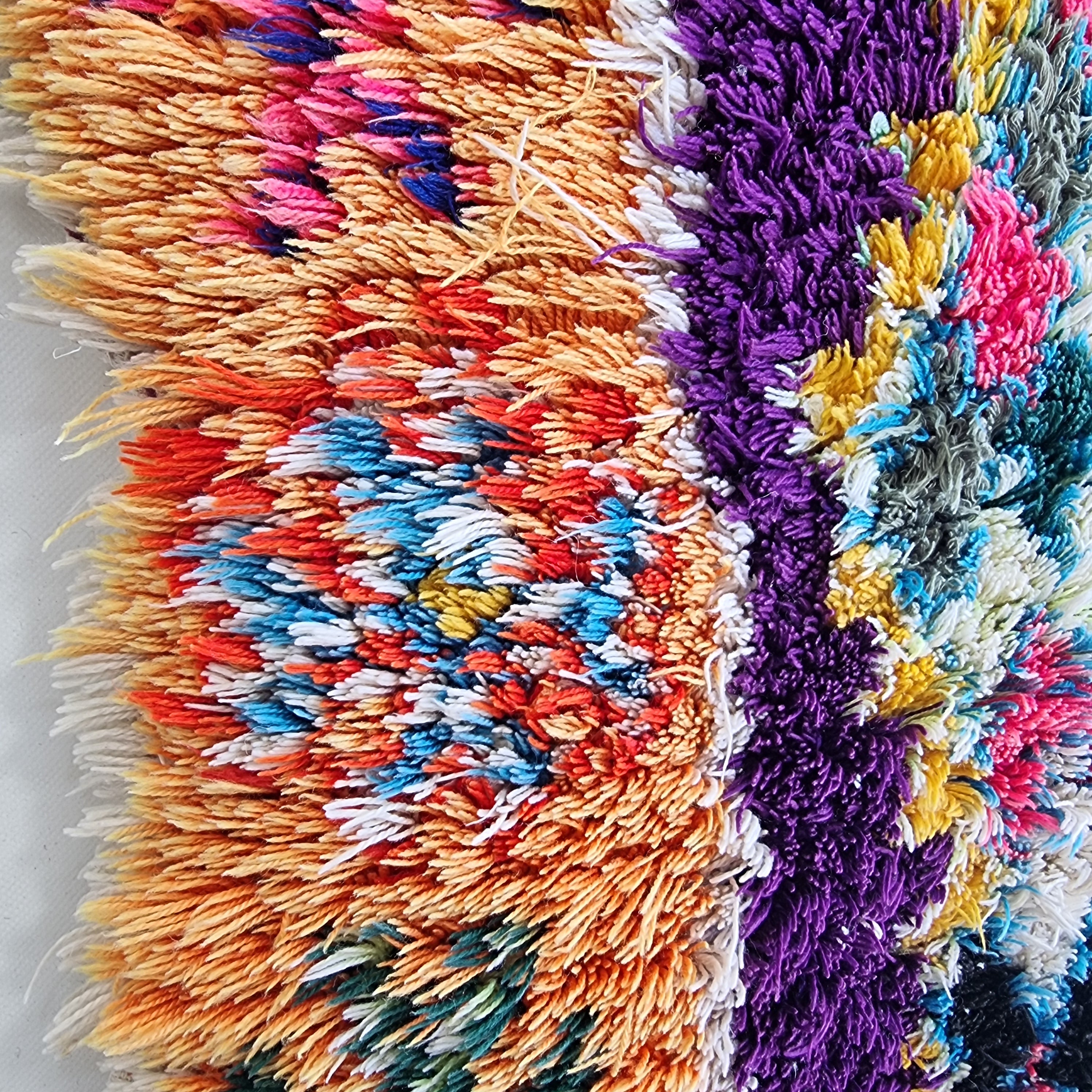 Vintage Colorful Boujaad Runner Rug - 8.10 x 2.8 Ft Irregular Handknotted Moroccan Hallway Rug MoroccanBazzArts