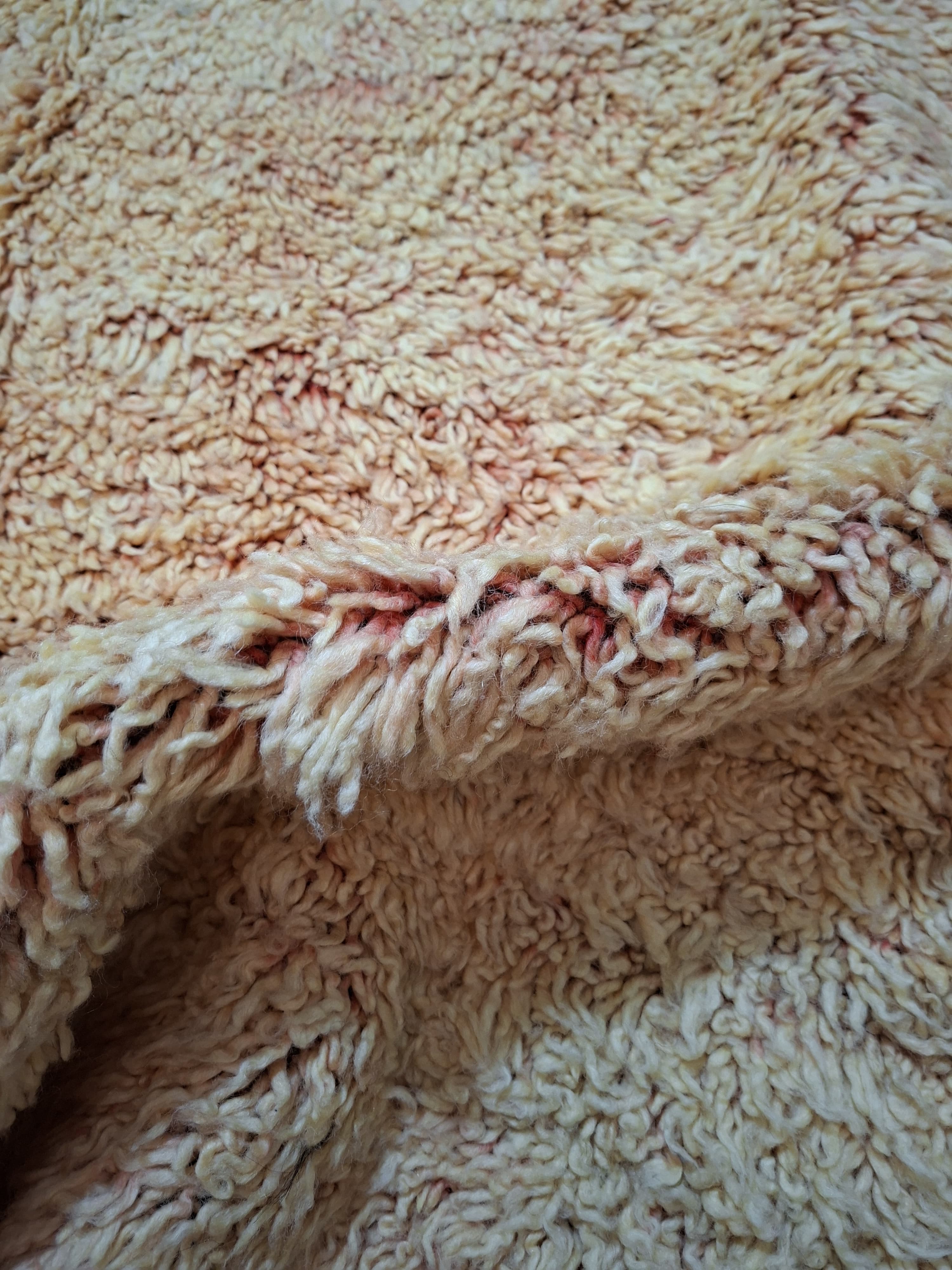 Authentic Vintage Beni M'guild Moroccan Rug: High-pile Wool Carpet For Luxurious Home Decor MoroccanBazzArts