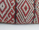 12x24 Vintage Moroccan Kilim Lumbar Pillow Cover | Authentic Geometric zayan Cushion | Red Handwoven Boho & Warm Minimalist Home Decor MoroccanBazzArts