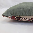 Authentic Moroccan Kilim Lumbar Pillow Cover 12x22" | Burgundy Geometric Boho Cushion | Handwoven Berber Tribal Throw Pillow 32x58cm MoroccanBazzArts