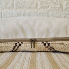 Authentic Moroccan Wool Lumbar Pillow Cover 35x70 cm | Natural Azilal Geometric Cushion | Boho handwoven Throw Pillow Case MoroccanBazzArts