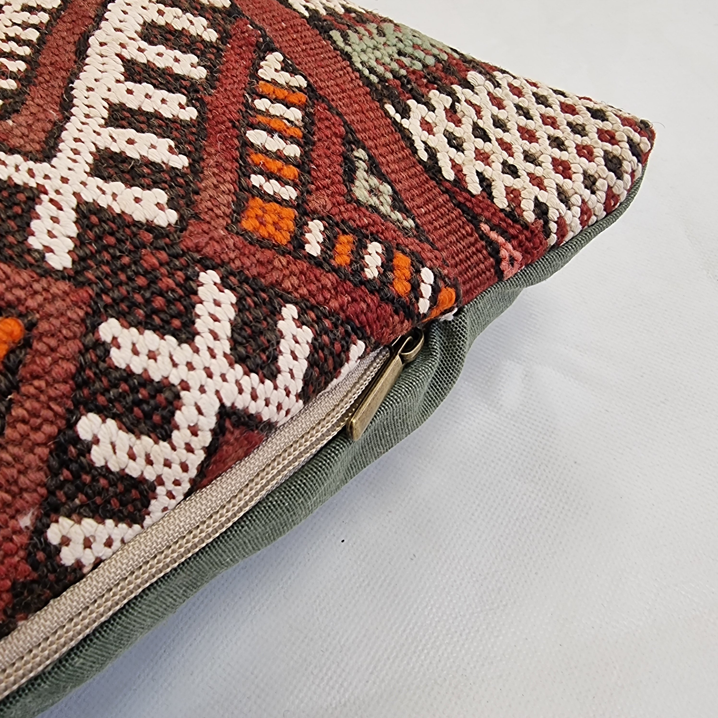 Authentic Moroccan Kilim  Pillow Cover | Vintage Berber Handmade Wool Cushion | Earthy Boho Throw Pillow | Rustic Tribal Home Decor MoroccanBazzArts