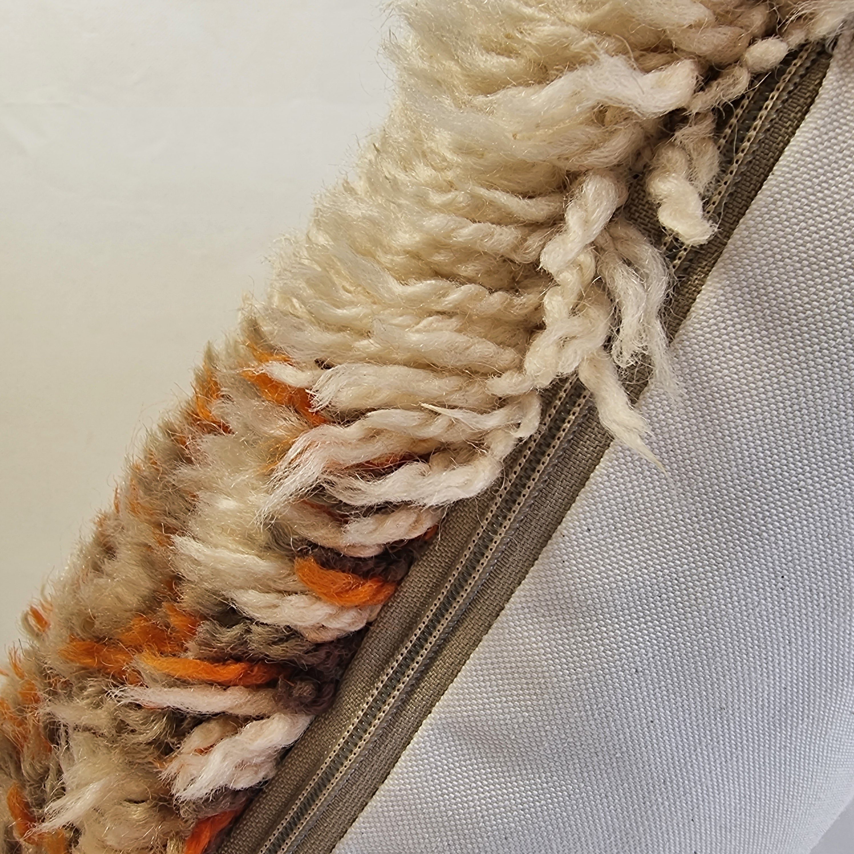 Vintage Beni Ourain Wool Pillow Cover | 16" x 25" MoroccanBazzArts