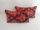 Authentic Aït Bou Ichaouen Moroccan Pillow 17x27 | Original Handmade Berber Wool Lumbar Cushion | Colorful Boho Textured Throw Pillow Cover MoroccanBazzArts