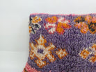 Vintage Berber Rug Lumbar Pillow Cover in Purple & Pink - 13x22" MoroccanBazzArts