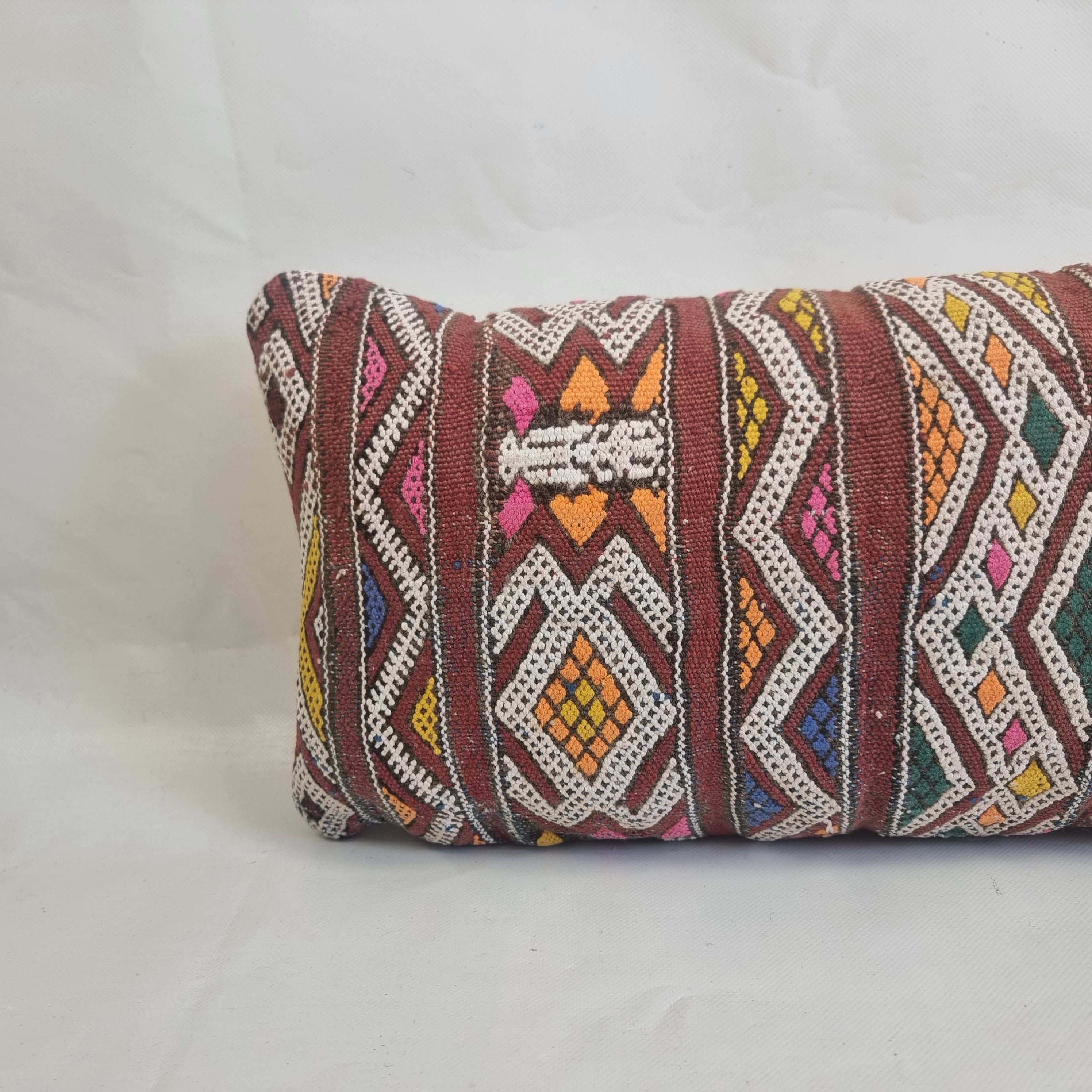 Authentic Moroccan Lumbar Pillows | Handmade Berber Kilim Cushion Covers | Boho Tribal Throw Pillows | Earthy Vintage Decor MoroccanBazzArts