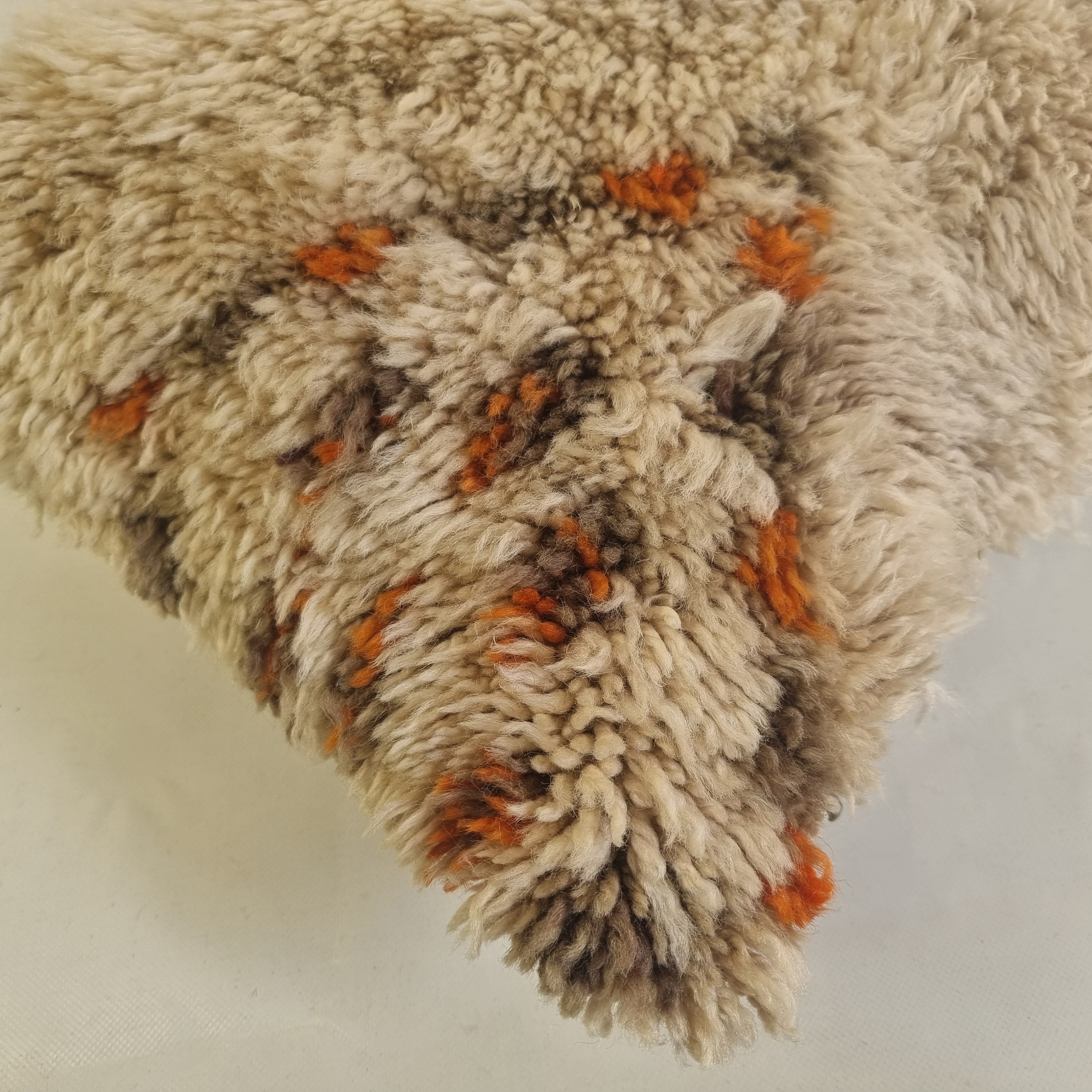 Vintage Beni Ourain Wool Pillow Cover | 16" x 25" MoroccanBazzArts