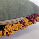 Authentic Aït Bou Ichaouen Berber Lumbar Pillow | Vintage Hand-Knotted Wool | 14" x 25" MoroccanBazzArts