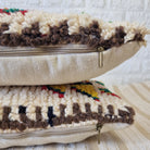 Authentic Talsint Moroccan Wool Lumbar Pillow Covers - Set of 2 (28x60 cm) | Handwoven Berber Cushion | Warm Minimalist Boho Decor MoroccanBazzArts