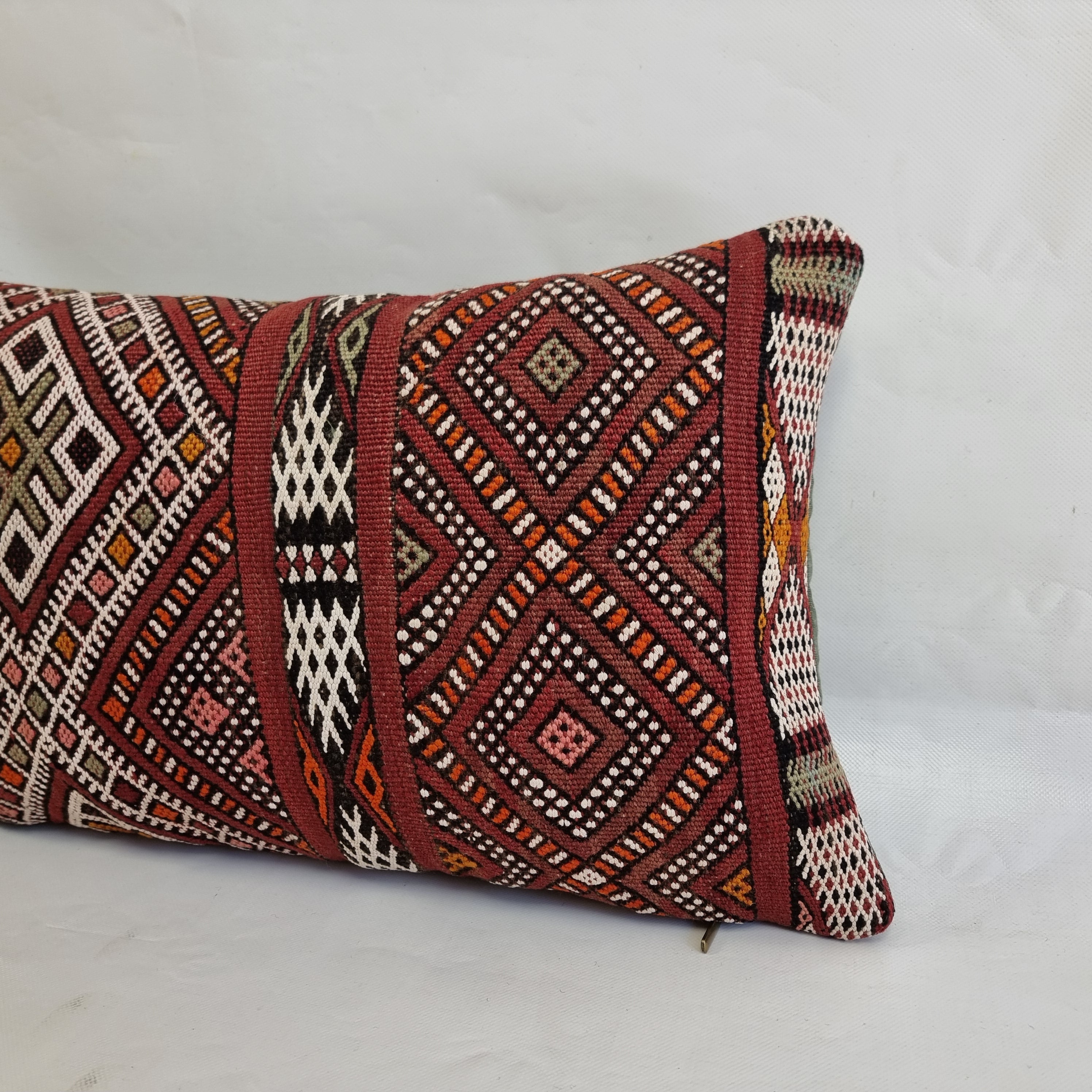 Authentic Moroccan Kilim  Pillow Cover | Vintage Berber Handmade Wool Cushion | Earthy Boho Throw Pillow | Rustic Tribal Home Decor MoroccanBazzArts