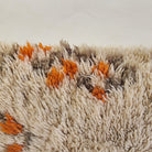Authentic Vintage Beni Ourain  Pillow Cover | Ivory, Orange & Gray (16" x 25") MoroccanBazzArts