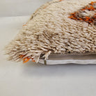 Authentic Vintage Beni Ourain  Pillow Cover | Ivory, Orange & Gray (16" x 25") MoroccanBazzArts